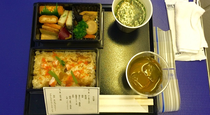長崎から羽田へプレミアムクラスのGOZEN弁当