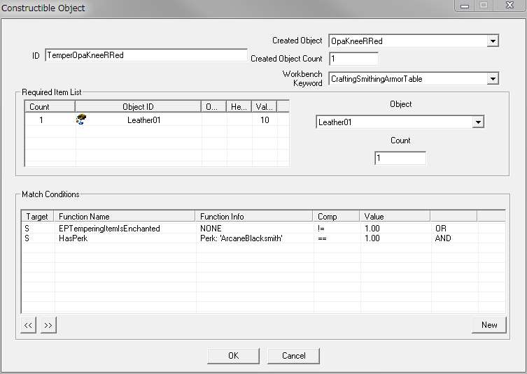 LeatherBootsの強化レシピを流用