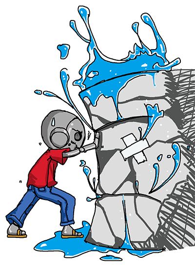 f:id:Kutsumiya:20150327221407j:plain ダム決壊阻止