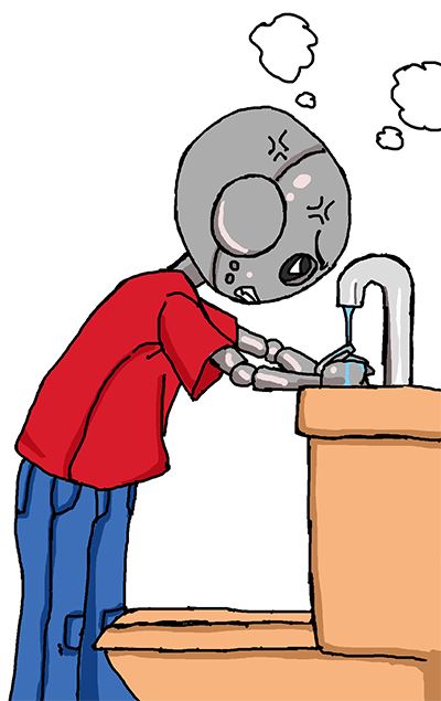 f:id:Kutsumiya:20150403205902j:plain 水の出が悪いトイレ