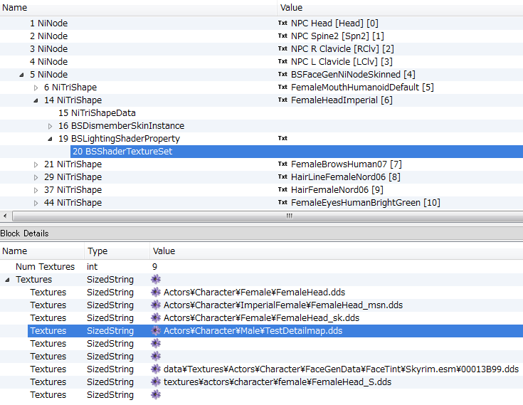 FaceGenDataでDetailmapを指定