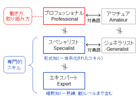 『精聴』版の『プロフェッショナル』とは...（１）類似概念との比較