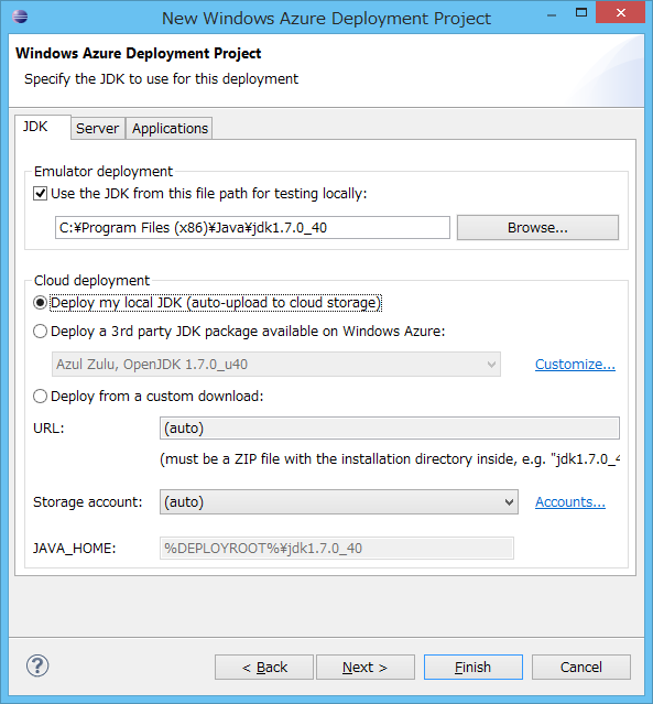 Windows Azure Plugin for Eclipse with Java を使ってWindows AzureでJettyを複数イン ...