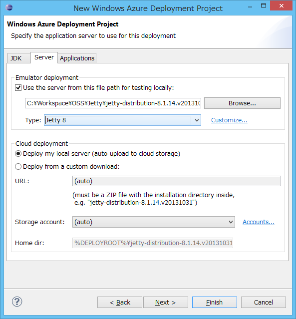 Windows Azure Plugin for Eclipse with Java を使ってWindows AzureでJettyを複数イン ...