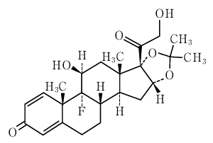 トリアムシノロンアセトニドの構造