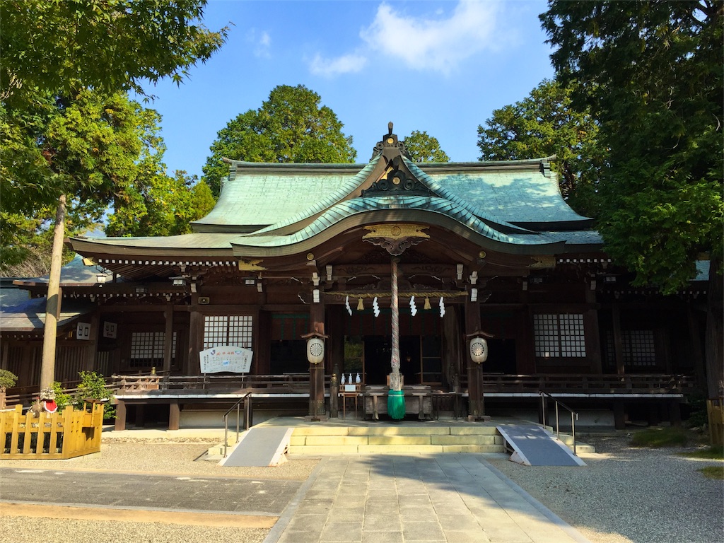 摂社からみた大麻比古神社 真の祭神（鳴門市大麻町 大麻比古神社