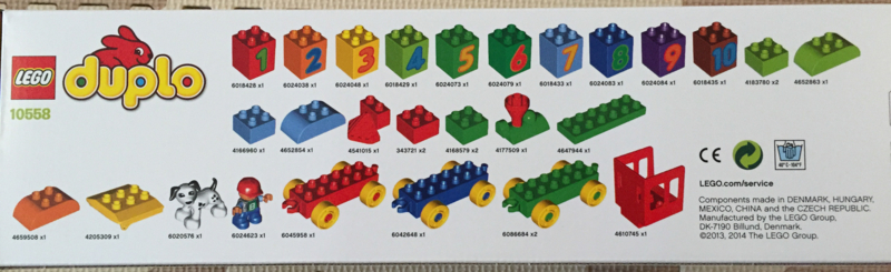 lego duplo my first number train building set 10558