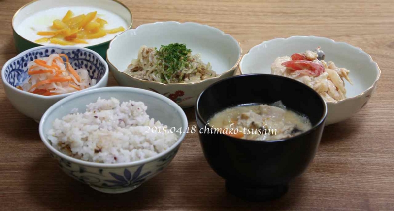 和食の朝食　作りおき