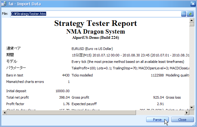Forex control center import