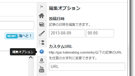 f:id:gar:20130809135742p:plain 編集オプション
