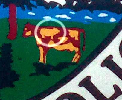 バーモント州警察のパトカーに描かれた州紋章