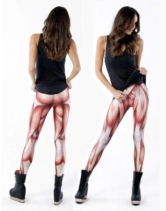 Muscle-covered leggings