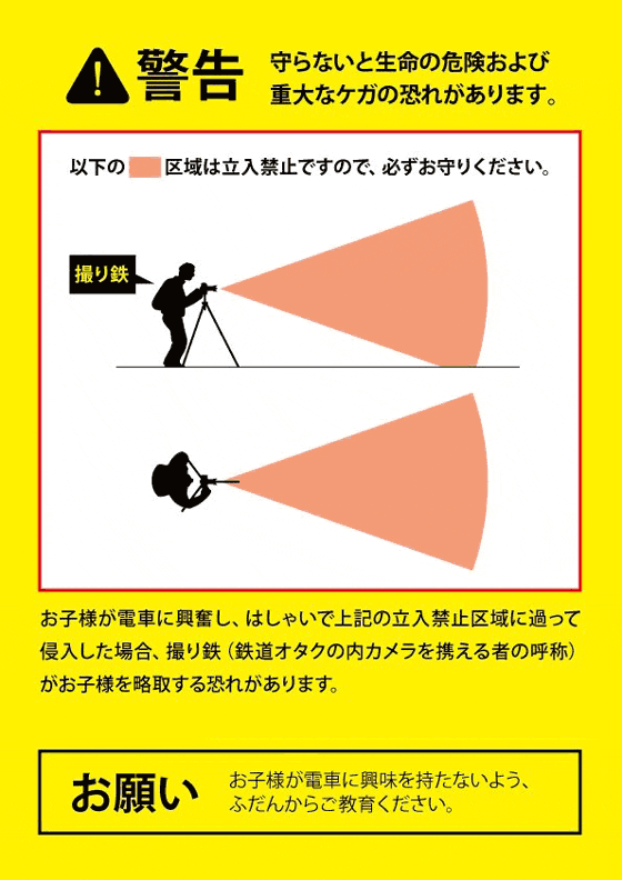 撮り鉄の立ち入り禁止区域に注意