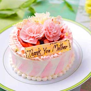 母の日にあてた自家製のケーキ