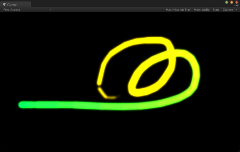 particle playground emit over distance