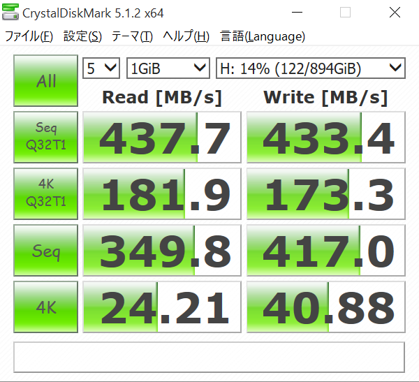 SE9128への仕様変更でSeqRead約400MB/s 』 玄人志向 SATA3I2