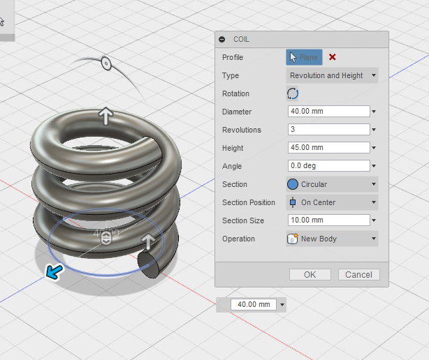 f:id:isopro:20150315023735p:plain 3DCAD Fusion360 CREATE Coil 使い方