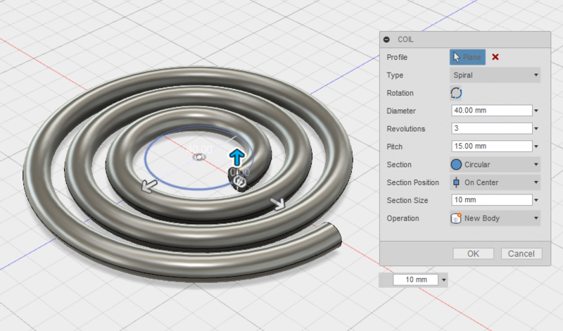 f:id:isopro:20150315024541p:plain 3DCAD Fusion360 CREATE Coil 使い方