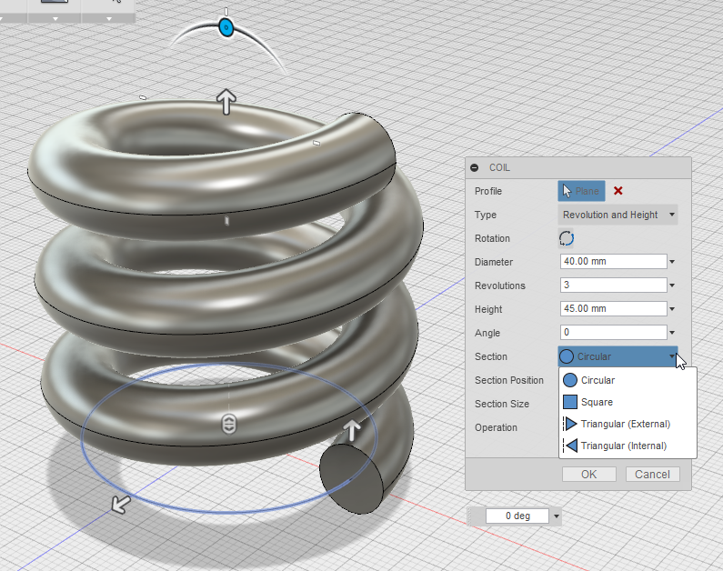 Fusion360 CREATE Coil 使い方 いそぷろのブログ