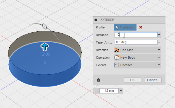 f:id:isopro:20150316094633p:plain 3DCAD Fusion360 CREATE Extrude 使い方