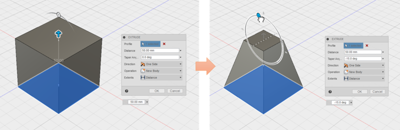 f:id:isopro:20150316094714p:plain 3DCAD Fusion360 CREATE Extrude 使い方