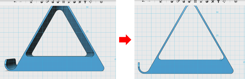 f:id:isopro:20150510172643p:plain 【チュートリアル】3DCAD 123D Design スマホスタンド Part3