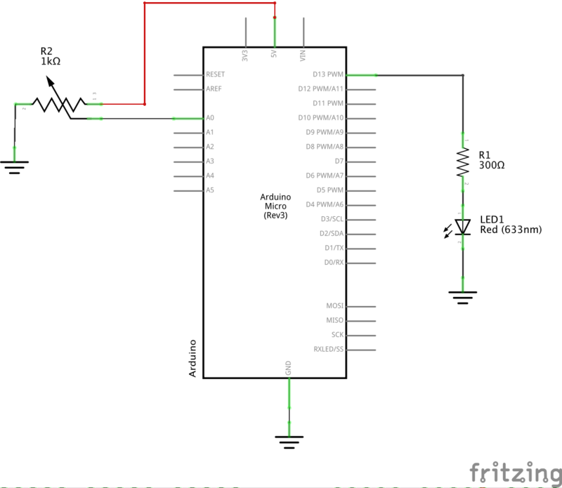 【Arduino電子工作】可変抵抗器の入力を読む