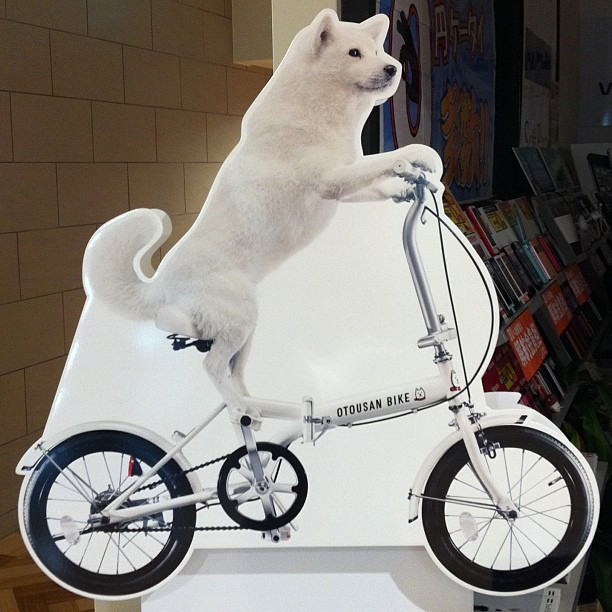 ソフトバンク お父さん犬 自転車 ホワイト ソフトバンク お父さん犬 自転車 ホワイト