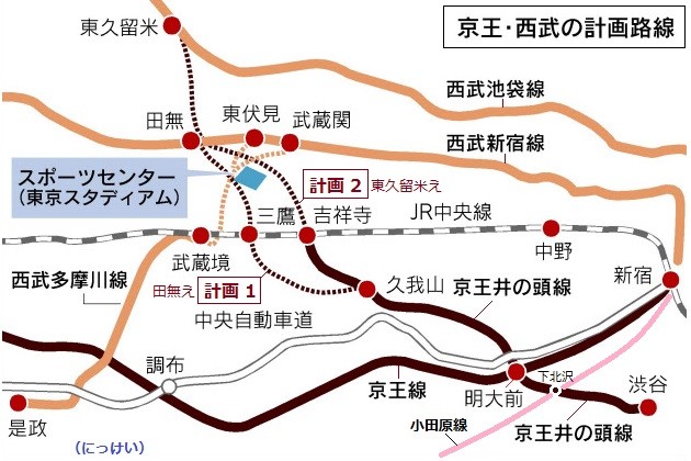 むかし あった 京王 井の頭線の 北進 計画 (にっけい)
