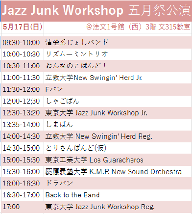 f:id:jazzjunkworkshop-blog:20150511124516j:plain f:id:jazzjunkworkshop-blog:20150511124516j:plain
