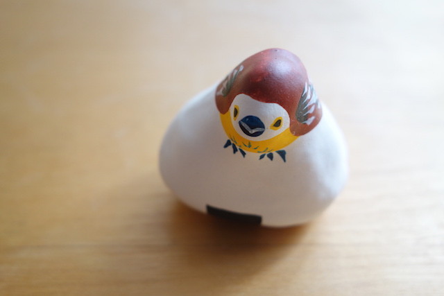 f:id:jirobee:20150918141505j:plain すずめの張り子