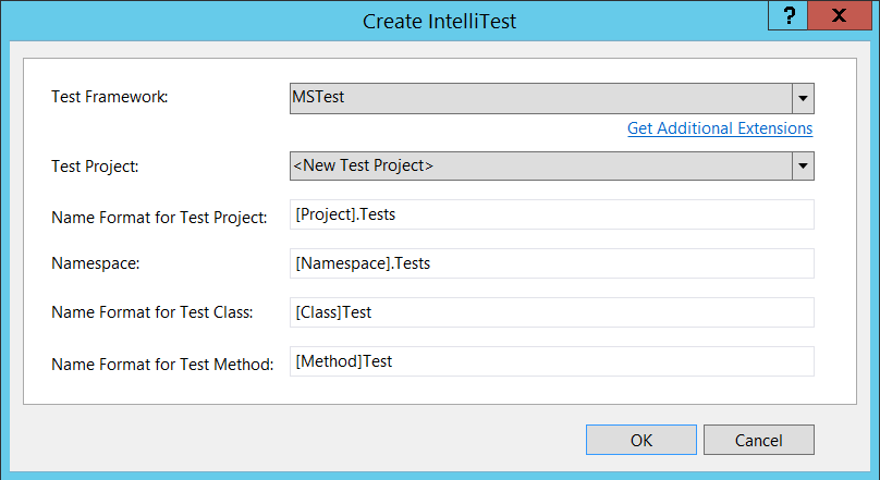 intellitest の nunit test generator kendik net