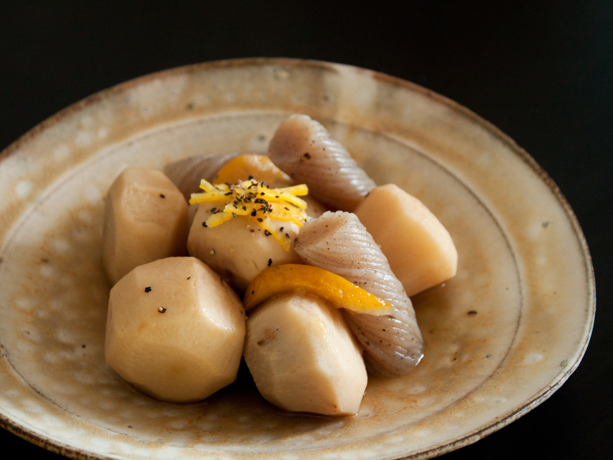 f:id:kudakurage:20120212231925j:plain さといものゆず煮