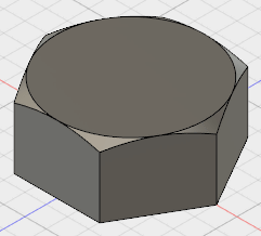 面取りされた6角柱が作成できました。 面取りされた6角柱が作成できました。