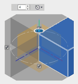 円形状に、4つコピーします。 円形状に、4つコピーします。