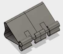 ダブルクリップ本体完成形状:着色前 ダブルクリップ本体完成形状:着色前