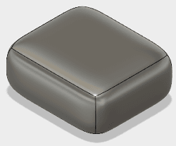 T-スプライン形状は、ソリッド・ボディに自動的に変換されます。 T-スプライン形状は、ソリッド・ボディに自動的に変換されます。