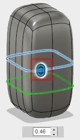 挿入した稜線の位置を補正するために、二重の矢印をクリックして、ドラッグします。 挿入した稜線の位置を補正するために、二重の矢印をクリックして、ドラッグします。