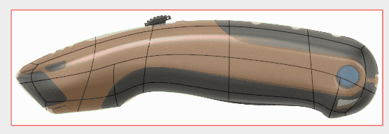 画像に表示される結果を達成するための、先ほど挿入した稜線を操作するために、「フォ-ムを編集」コマンドを使用します。 画像に表示される結果を達成するための、先ほど挿入した稜線を操作するために、「フォ-ムを編集」コマンドを使用します。