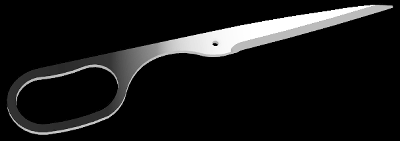 ハサミ右側:完成形状 ハサミ右側:完成形状