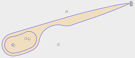 写真を元に、スケッチを描きます。3点円弧を使って画像の輪郭をトレースします。 写真を元に、スケッチを描きます。3点円弧を使って画像の輪郭をトレースします。