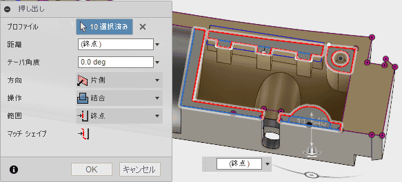 この場合は外壁を選択することでエラーを回避できます。