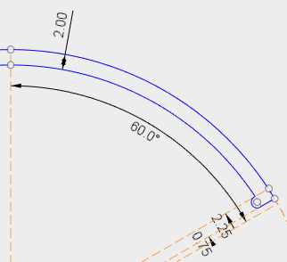 半分をスケッチして、ミラーでもう半分を作成します。 半分をスケッチして、ミラーでもう半分を作成します。