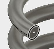 コイルの断面をクリックし、中心点を取得します。 コイルの断面をクリックし、中心点を取得します。