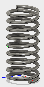 圧縮バネの完成です。 圧縮バネの完成です。