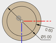 チューブの断面をスケッチします。 チューブの断面をスケッチします。