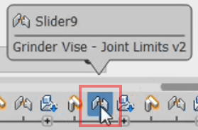 ジョイントを強調表示すると、下部のタイムラインも強調表示されます。 ジョイントを強調表示すると、下部のタイムラインも強調表示されます。
