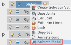 、オプション「アニメーション化したモデル」を選択 、オプション「アニメーション化したモデル」を選択