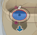 回転子に向かって「-10mm」押し出します。< 回転子に向かって「-10mm」押し出します。<