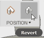 「位置」メニューで「戻る」オプションをクリックします。
